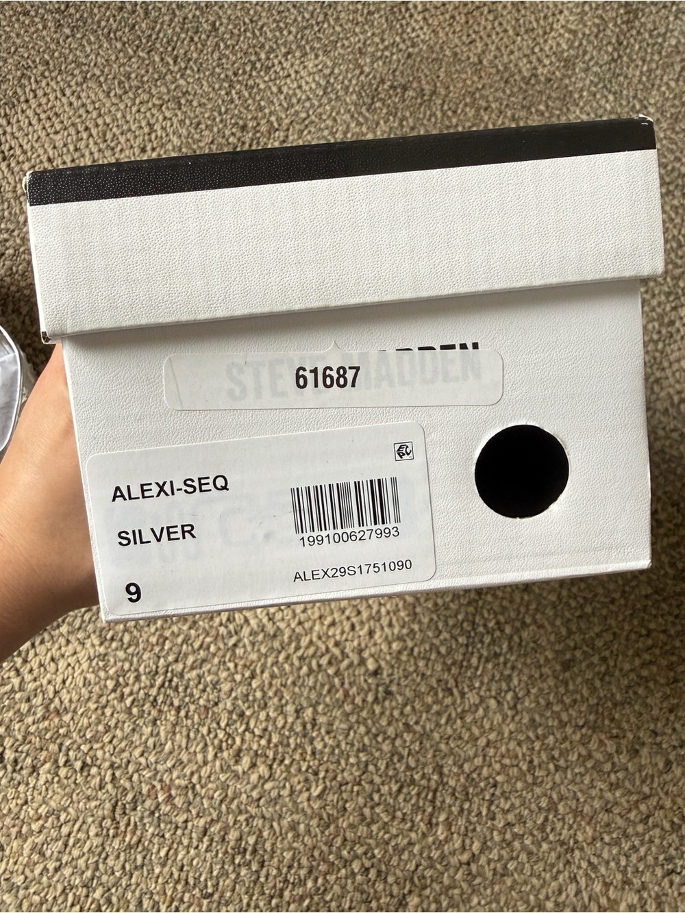Steven by Steve Madden Iridescent Sequin Pointed Alexi Mule in Silver - Picture 3 of 4